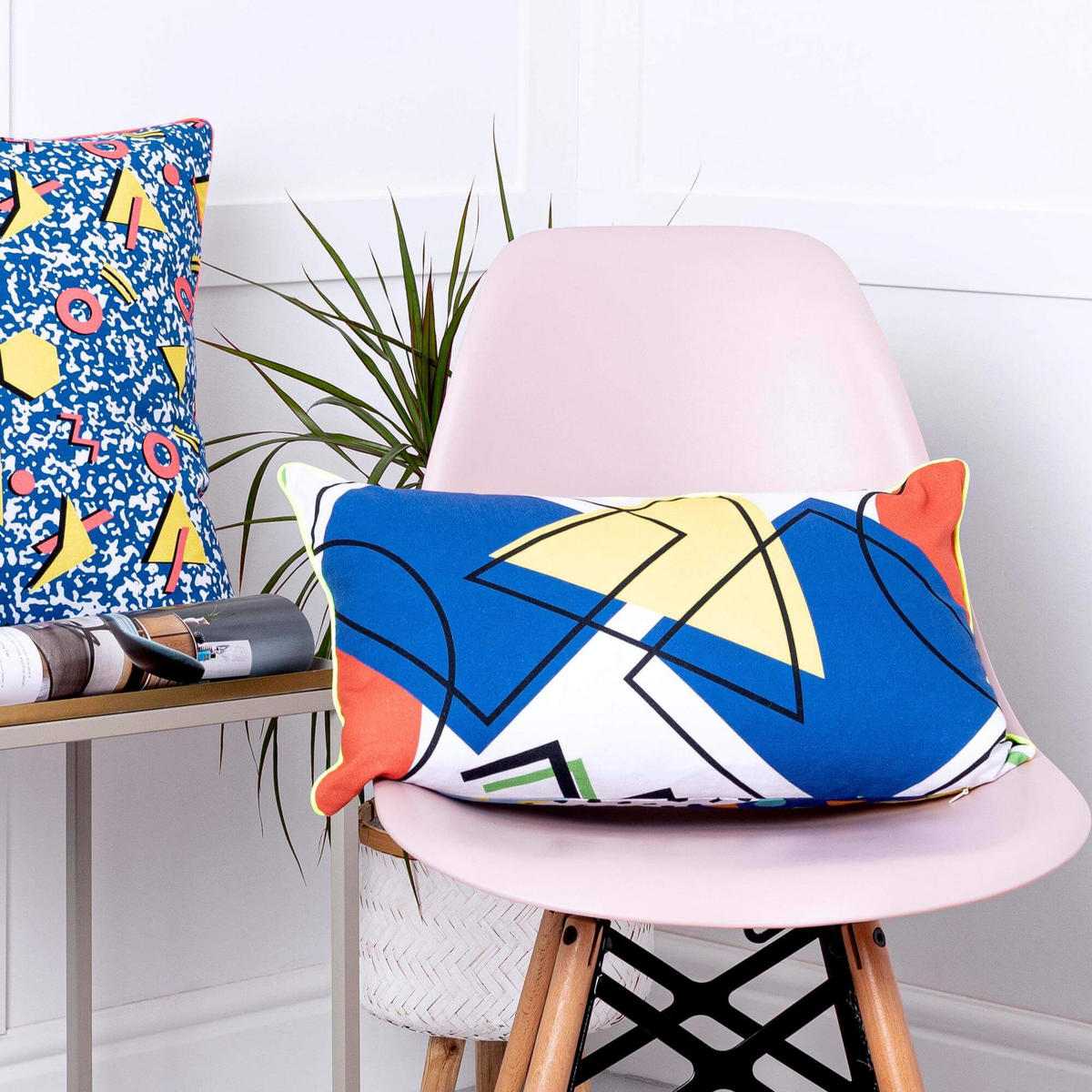 KISSENBEZUG dekorativ memphis 50x30 cm mehrfarbig - Multicolor, Textil (50/30cm) - Happy Friday