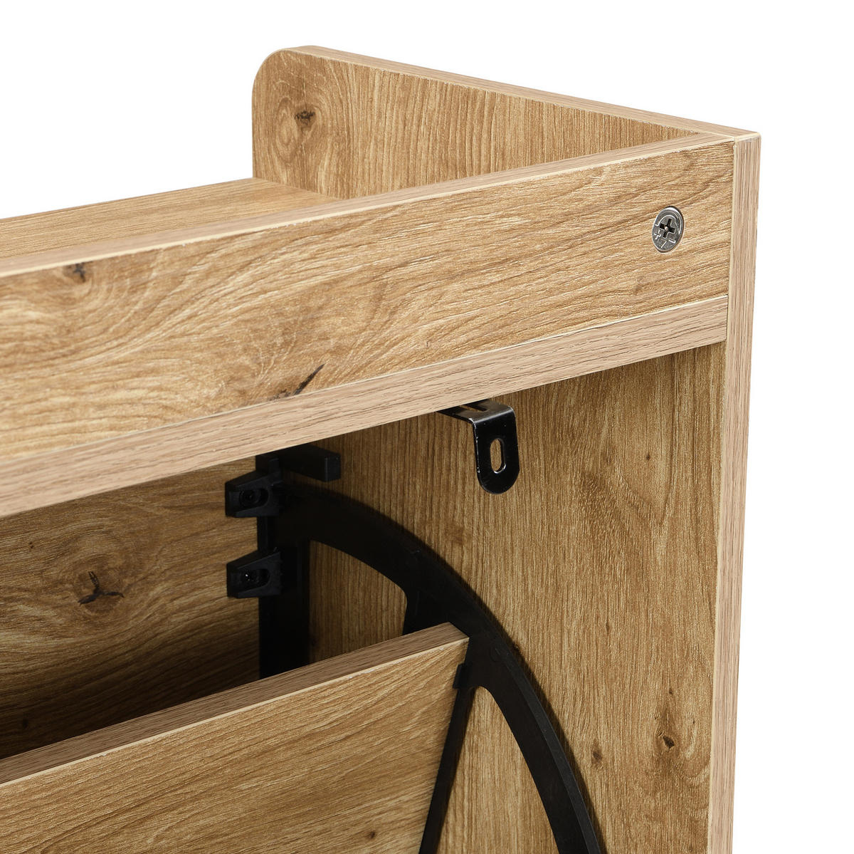 SCHUHSCHRANK aus MDF 108,5x24x100cm in Naturfarben mit Ablage - Naturfarben, Holzwerkstoff (108.5/100/24cm) - Modfu