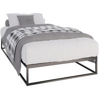 METALLBETT 105.5/205.5/25.5 cm Metall Schwarz - Schwarz, Metall (105.5/205.5cm) - CLP