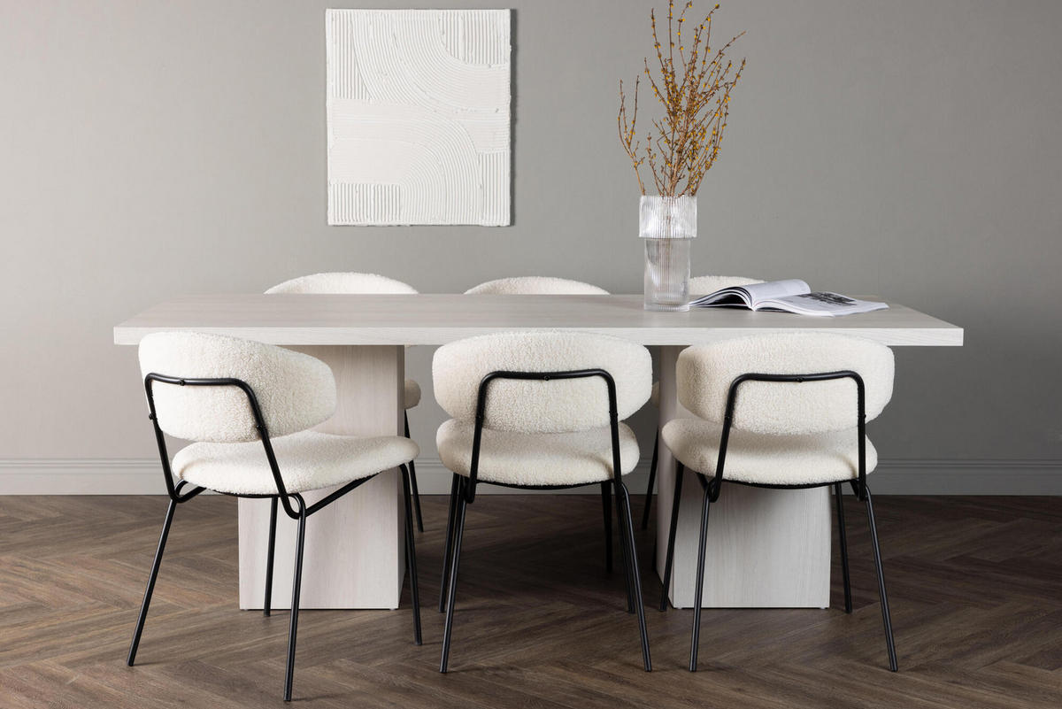 ESSTISCH OLGA Beige 90x200x75 cm - Beige, Holzwerkstoff (200/90/75cm) - FURNLUX