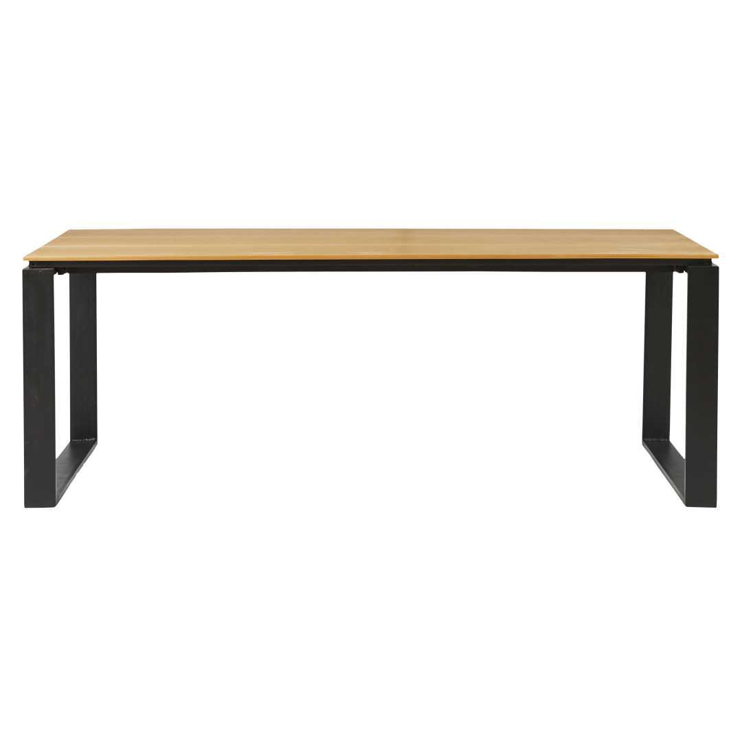 GARTENTISCH, Martinus, Schwarz, HDPE, 210 x 100 x 75 cm - Schwarz, Kunststoff (100/210/75cm) - ebuy24