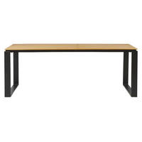 GARTENTISCH, Martinus, Schwarz, HDPE, 210 x 100 x 75 cm - Schwarz, Kunststoff (100/210/75cm) - ebuy24