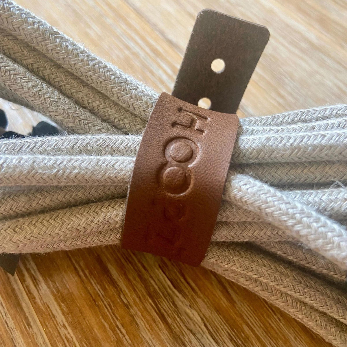 HÄNGELAMPE Bala mit Kabel und Schalter beige - Beige/Weiß, Textil (450/1/450cm) - HOOPZI