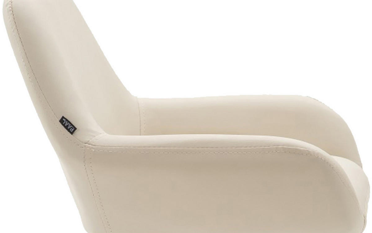 BARHOCKER 2er Set Prag Kunstleder weiß creme - Goldfarben/Creme, Kunststoff/Metall (51/109/52cm) - TPFLiving