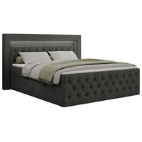 BOXBETT GOLD-9 LED 140/200 Dunkelgrau Struktur - H4 - Dunkelgrau, Holz/Textil (140/200cm) - MKS