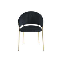 STUHL - 55 cm x 55 cm - Stoff, Samt - Schwarz - MADOLIA - Schwarz, Textil (55/81/55cm) - Vente-Unique