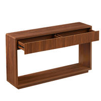 KONSOLENTISCH DE-37301 150 cm breit mit 2 Schubladen Nussbaum - Walnussfarben, Holzwerkstoff (150/35/85cm) - ComfortXL