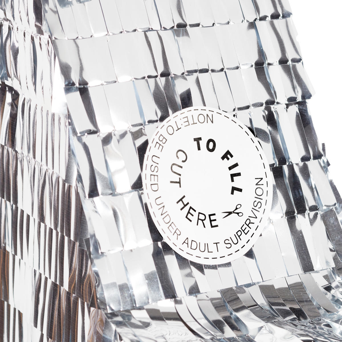 PINATA Stern - Silberfarben, Papier/Wellpappe (45/43/9cm) - Relaxdays