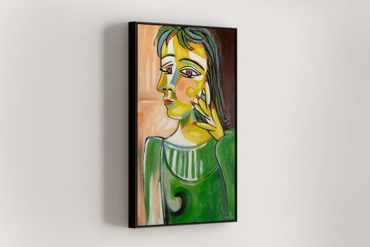 OLEJOMALBA 60/90 cm, Zvířata - různobarevná/zelená barva, dřevo/textil (60/90cm) - KUNSTLOFT