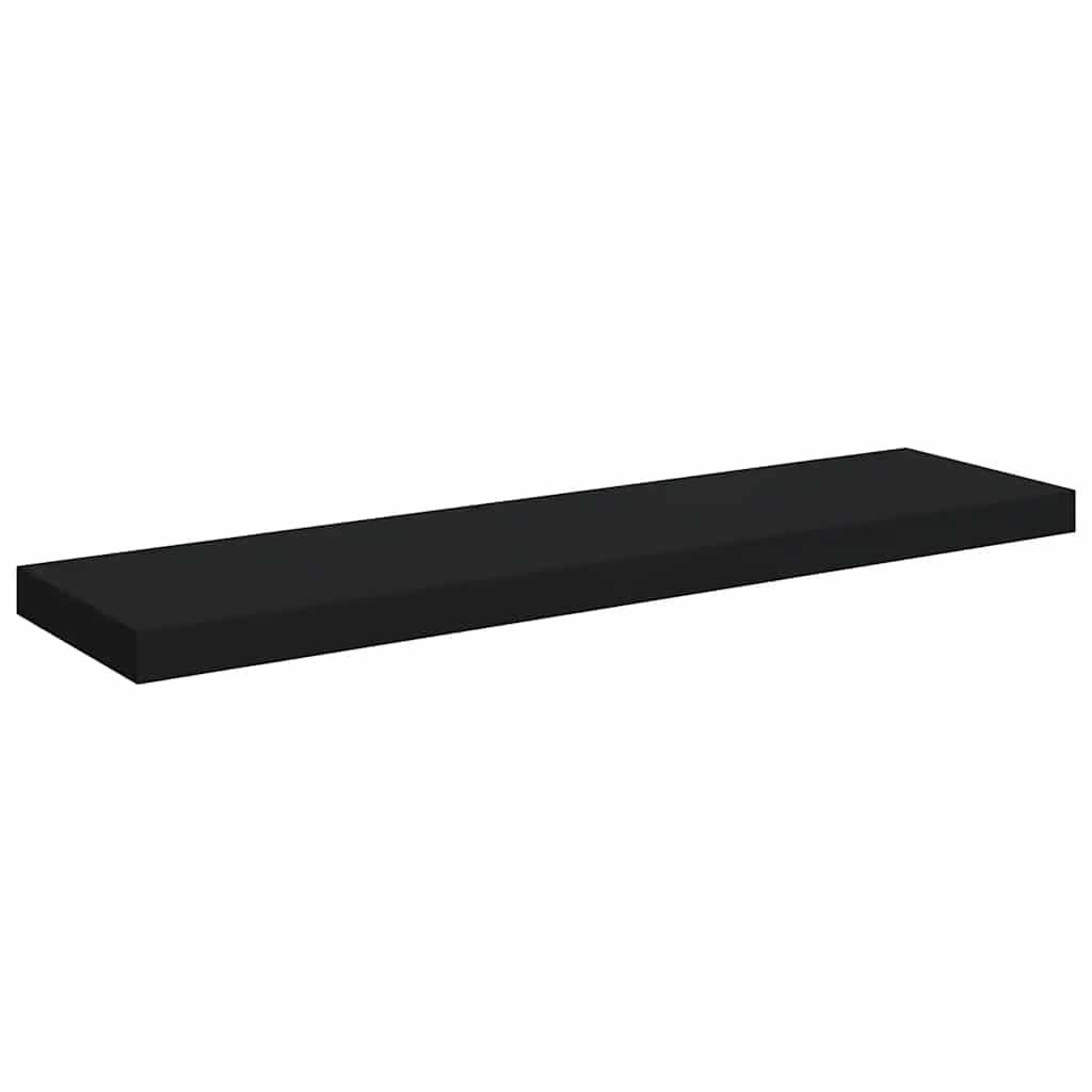 SCHWEBEREGAL Schwarz 90/23,5/3,8 Cm Mdf - Schwarz, Holzwerkstoff (23.5/3.8/90cm) - vidaXL