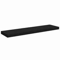 SCHWEBEREGAL Schwarz 90/23,5/3,8 Cm Mdf - Schwarz, Holzwerkstoff (23.5/3.8/90cm) - vidaXL
