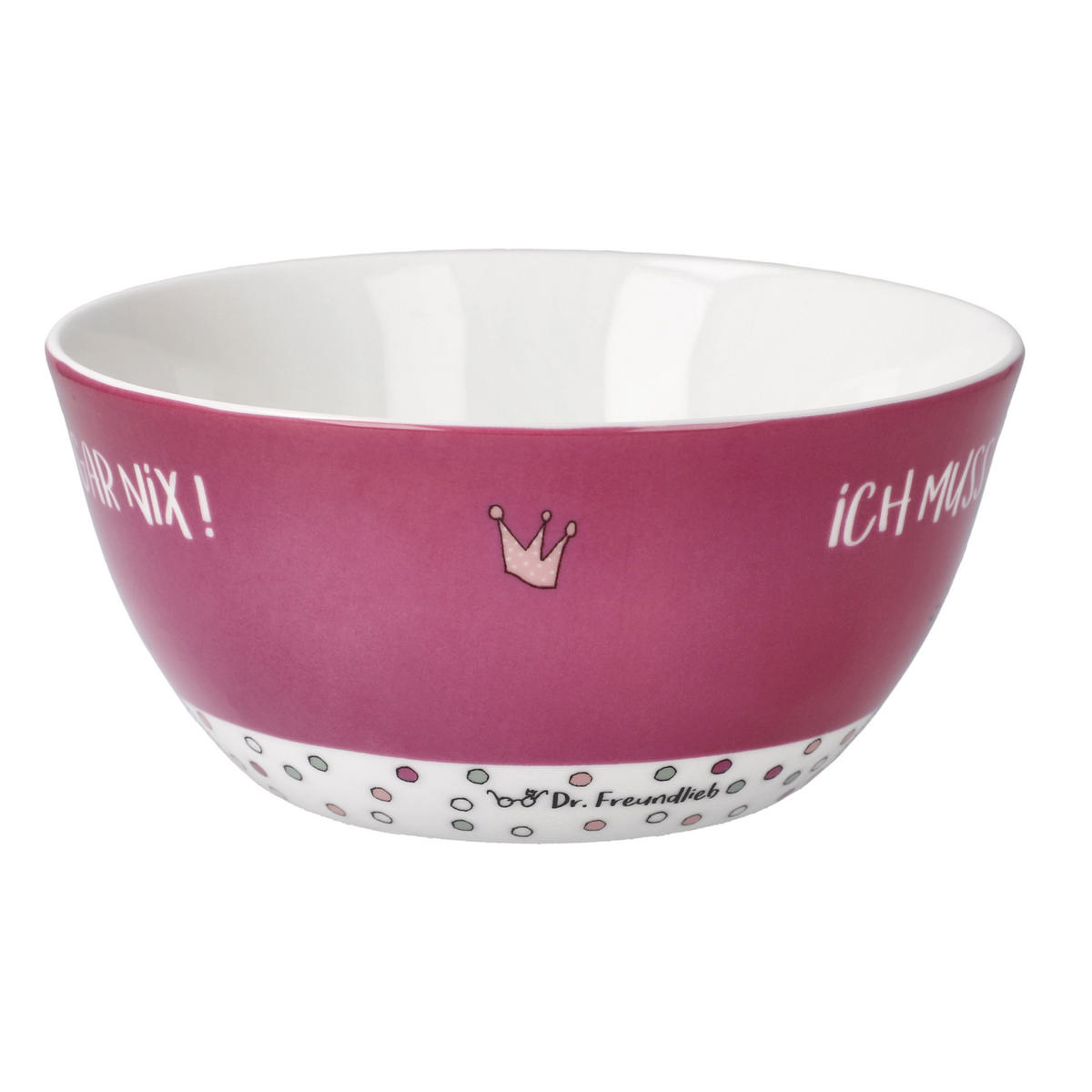KÜNSTLERSCHALE Barbara Freundlieb - Ich muss gar nix, Fine Bone China, Bunt, 15 cm - Multicolor, Keramik (7cm) - Goebel