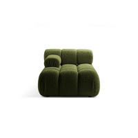 CHAISELONGUE links Bellis aus Boucle grün - Grün, Textil (94/70/155cm) - Micadoni