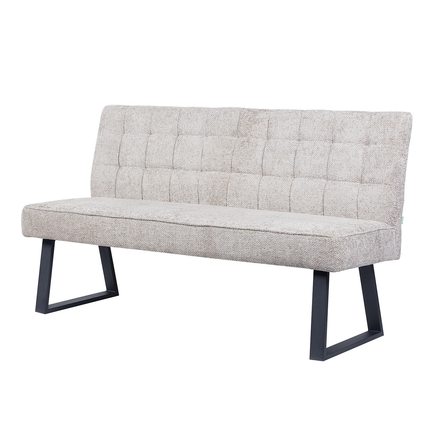 Dubi Möbel Sitzbank Hellgrau 160x91x66 cm