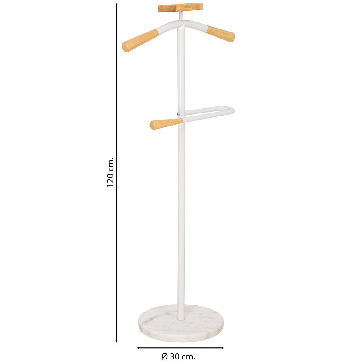 GARDEROBE aus metall - Weiß, Metall (30/120/30cm) - Wanderlust