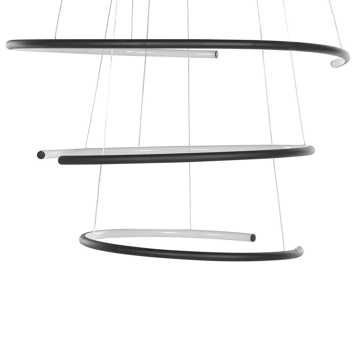 HÄNGELEUCHTE Mayu 60/60/160 cm - Schwarz, Metall (60/60/160cm) - Beliani