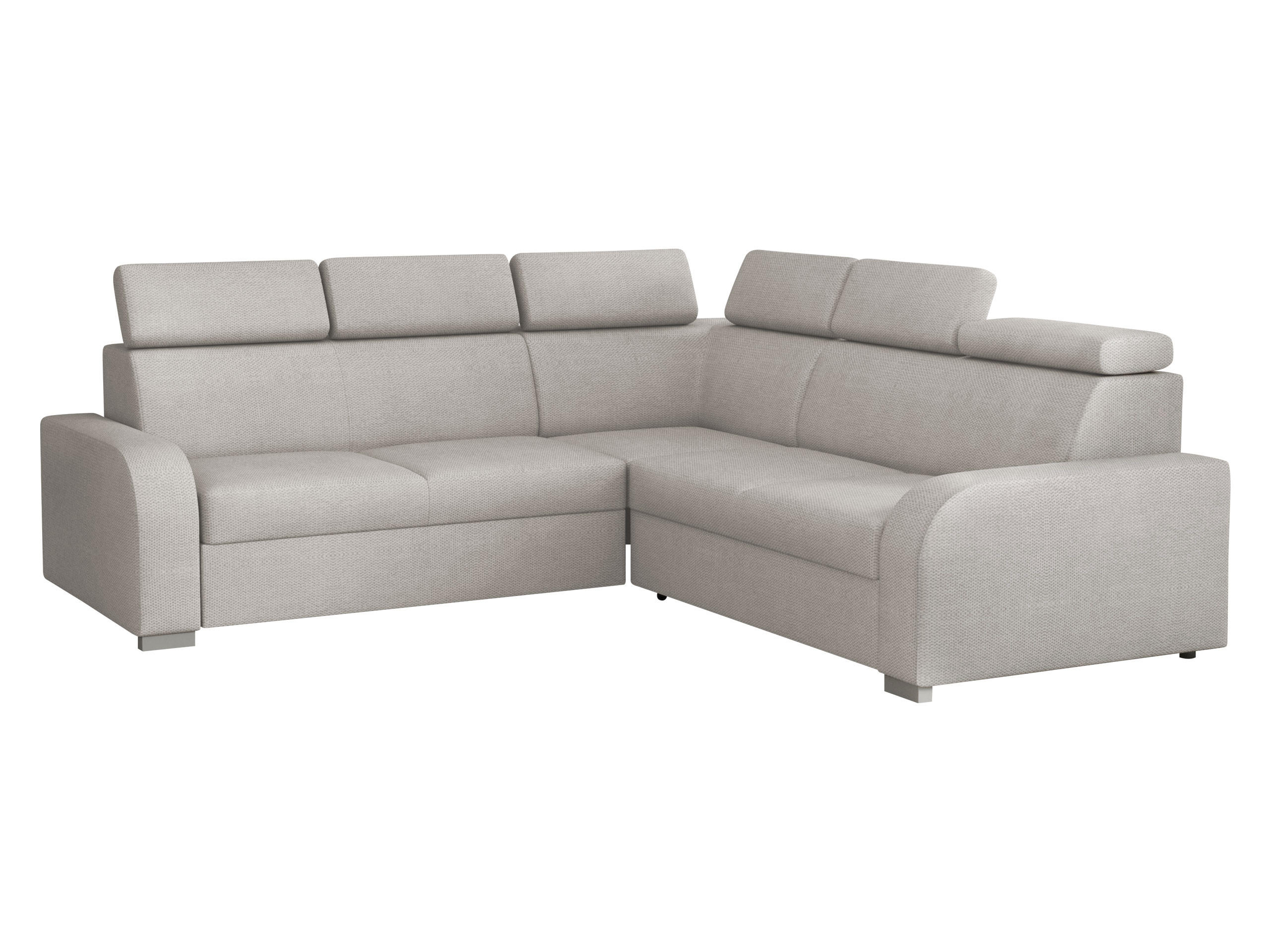 ECKSOFA Oslo 2rR2p - Silberfarben/Hellgrau, Holz/Kunststoff (250/250cm) - MIRJAN24