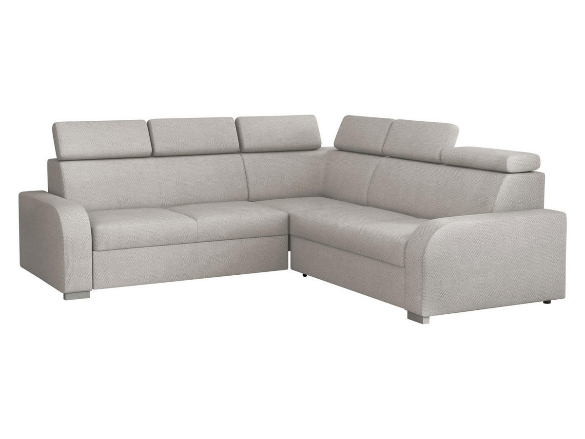 ECKSOFA Oslo 2rR2p - Silberfarben/Hellgrau, Holz/Kunststoff (250/250cm) - MIRJAN24