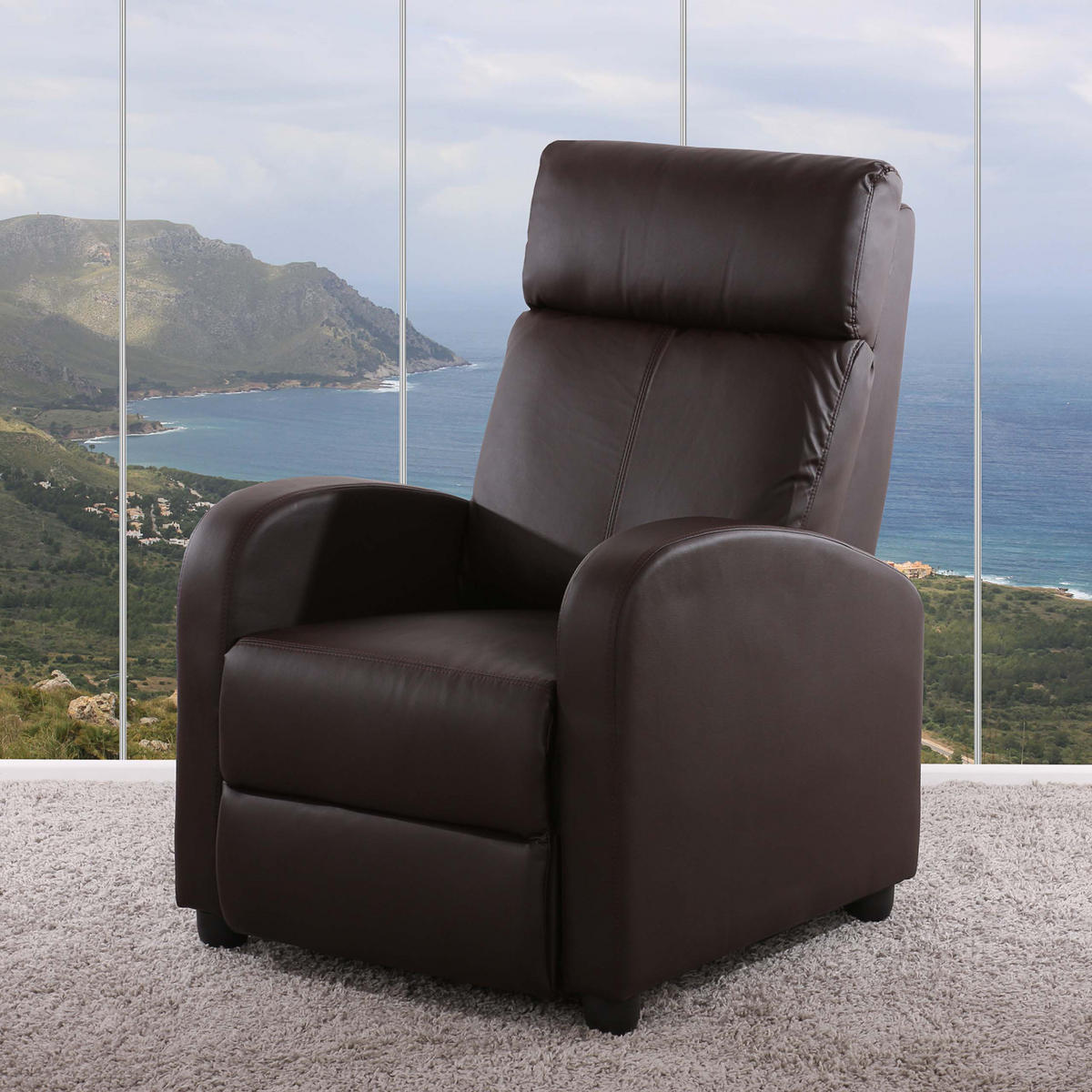 RELAXSESSEL Braun - Braun, Textil (72/105/92cm) - MCW