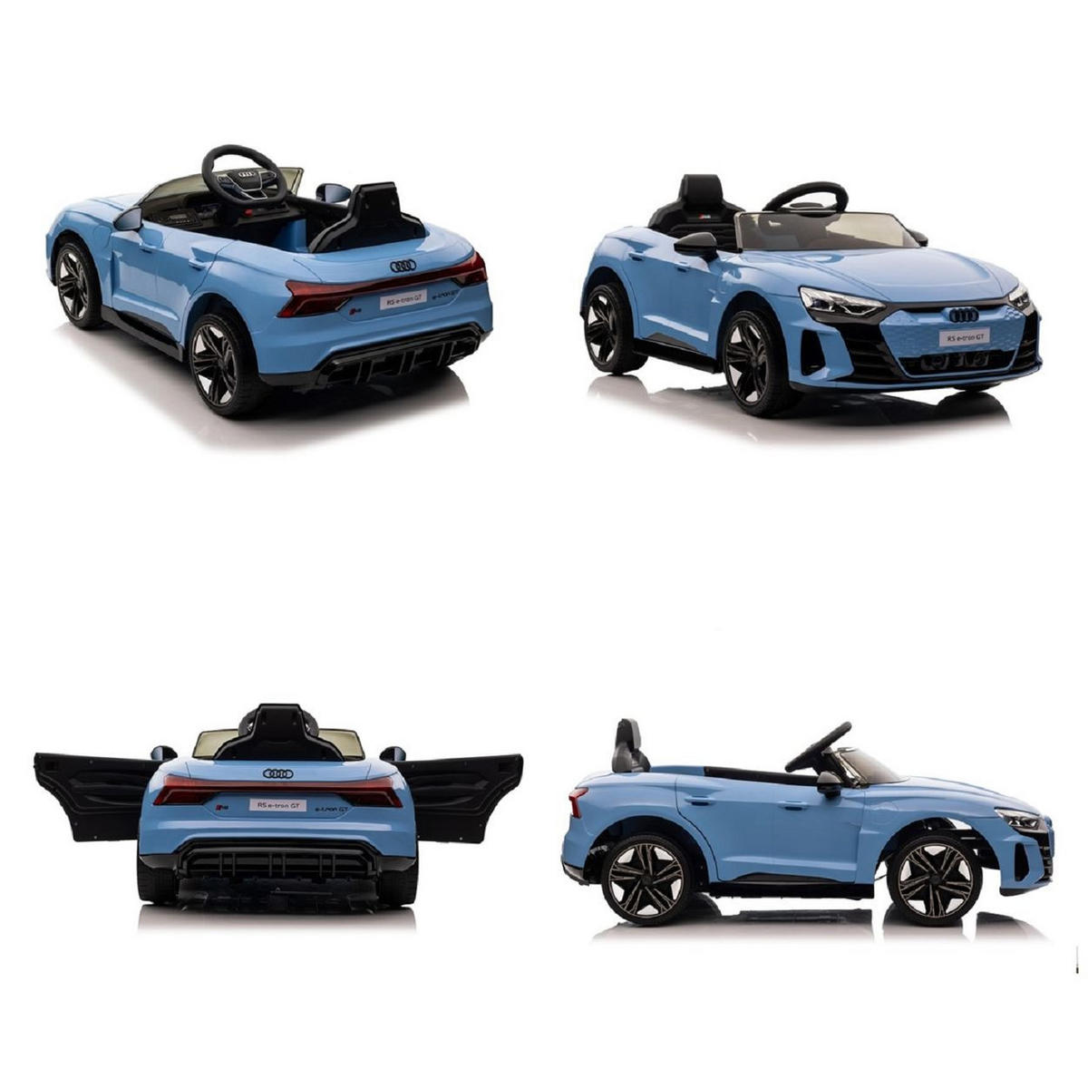 ELEKTROAUTO Audi RS E-Tron GT blau 6888, Fernbedienung, EVA-Räder, Mp3, USB - Blau, Kunststoff (103/58/41cm) - Moni