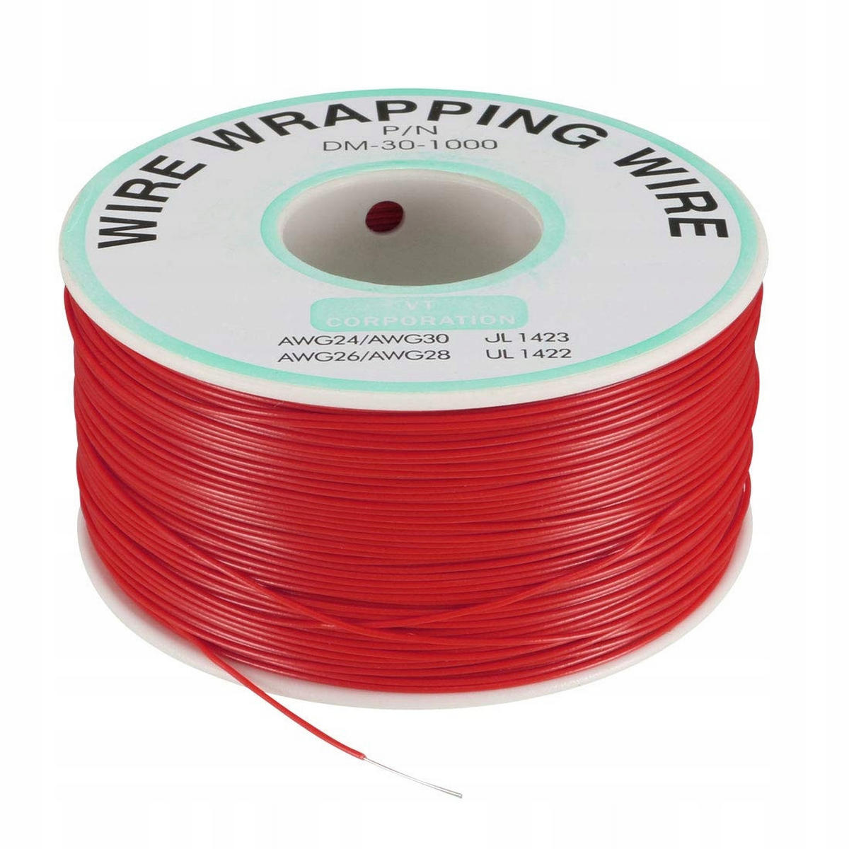 KABEL KYNAR, 200 m, AWG 30 Ø 0,25 mm, Außendurchmesser 0,6 mm, verzinntes Kupfer, PVC-Isolierung, 300 V, -60 bis 200 °C - Multicolor, Kunststoff/Metall (10/10/10cm)