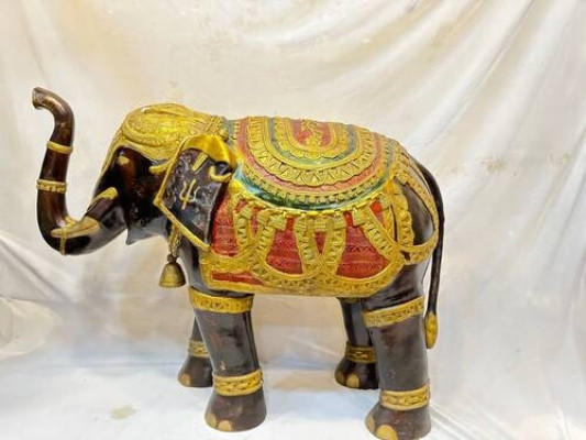 SKULPTUR ELEPHANT WITH BELL BIG - Cazaris