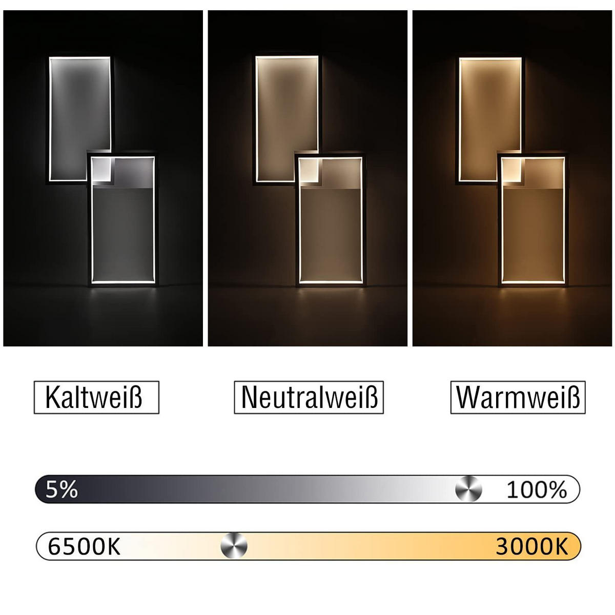 LED-DECKENLEUCHTE Kerrigan 60/29/7cm - Schwarz, Metall (60/29/7cm) - ZMH