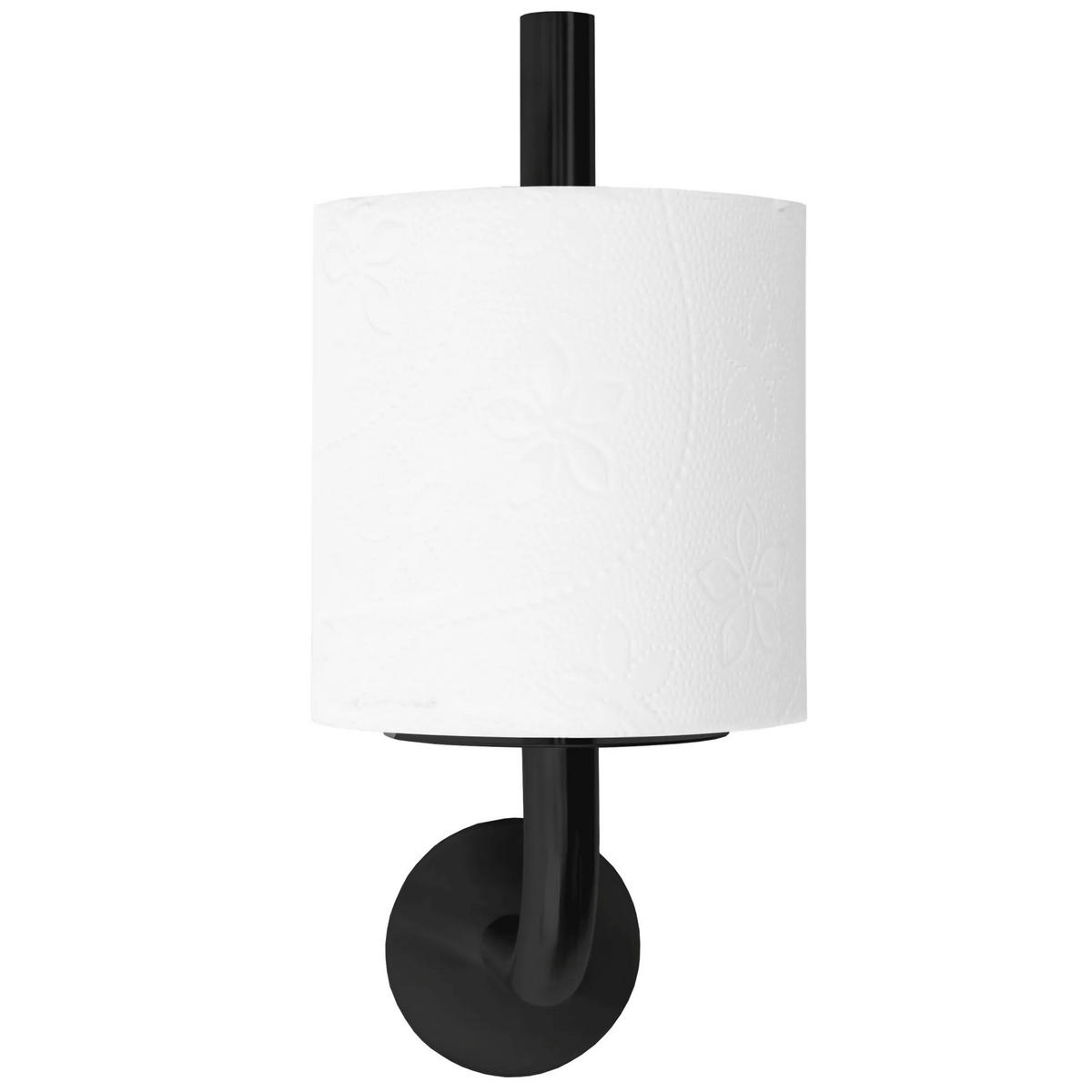 HALTER Für Toilettenpapier Rea Black 322220a Duo - Schwarz, Metall (23/7/11cm) - REA
