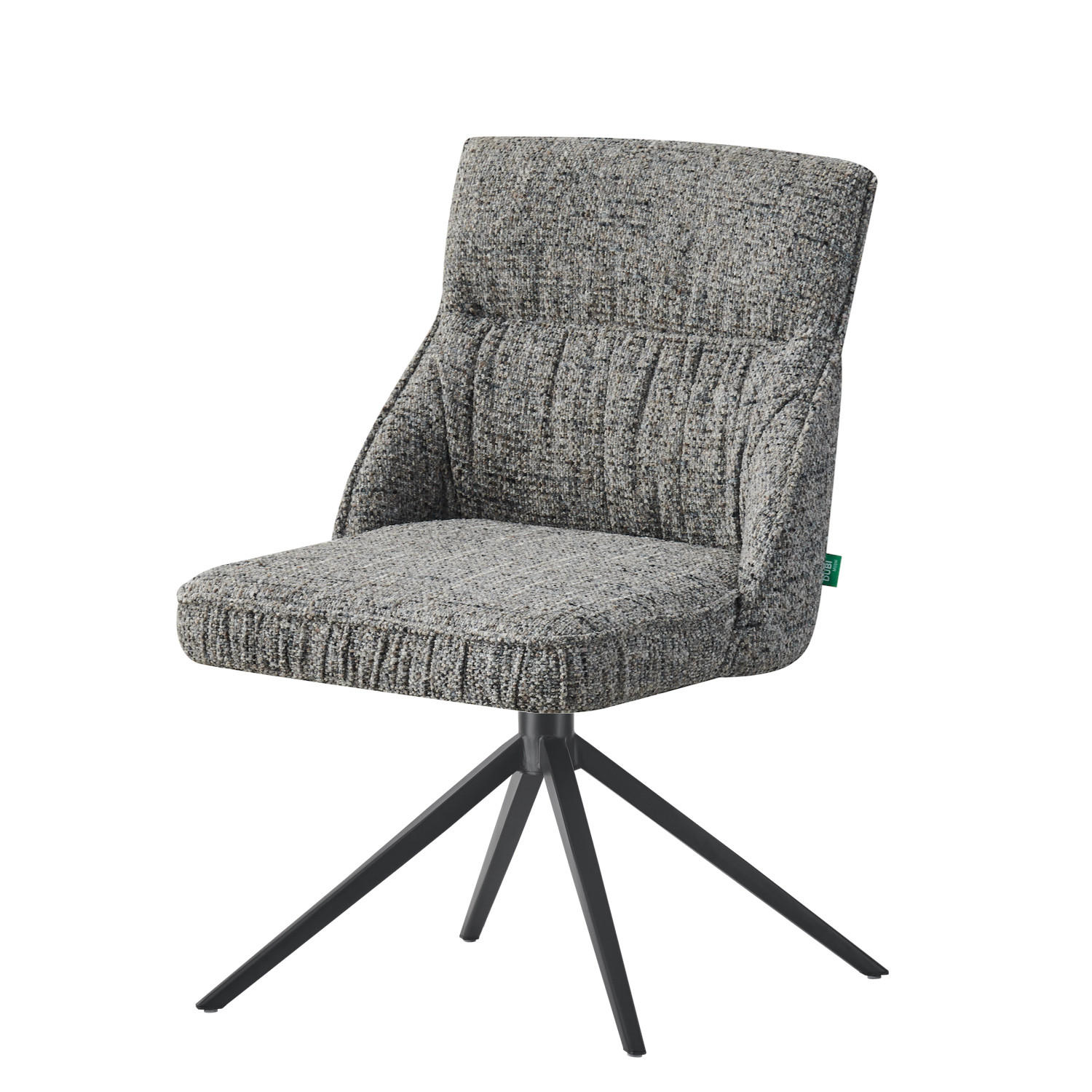 ESSZIMMERSTUHL MIRELA 2er-Set - Dunkelgrau/Schwarz, Textil/Metall (49/84/62cm) - DUBI Möbel