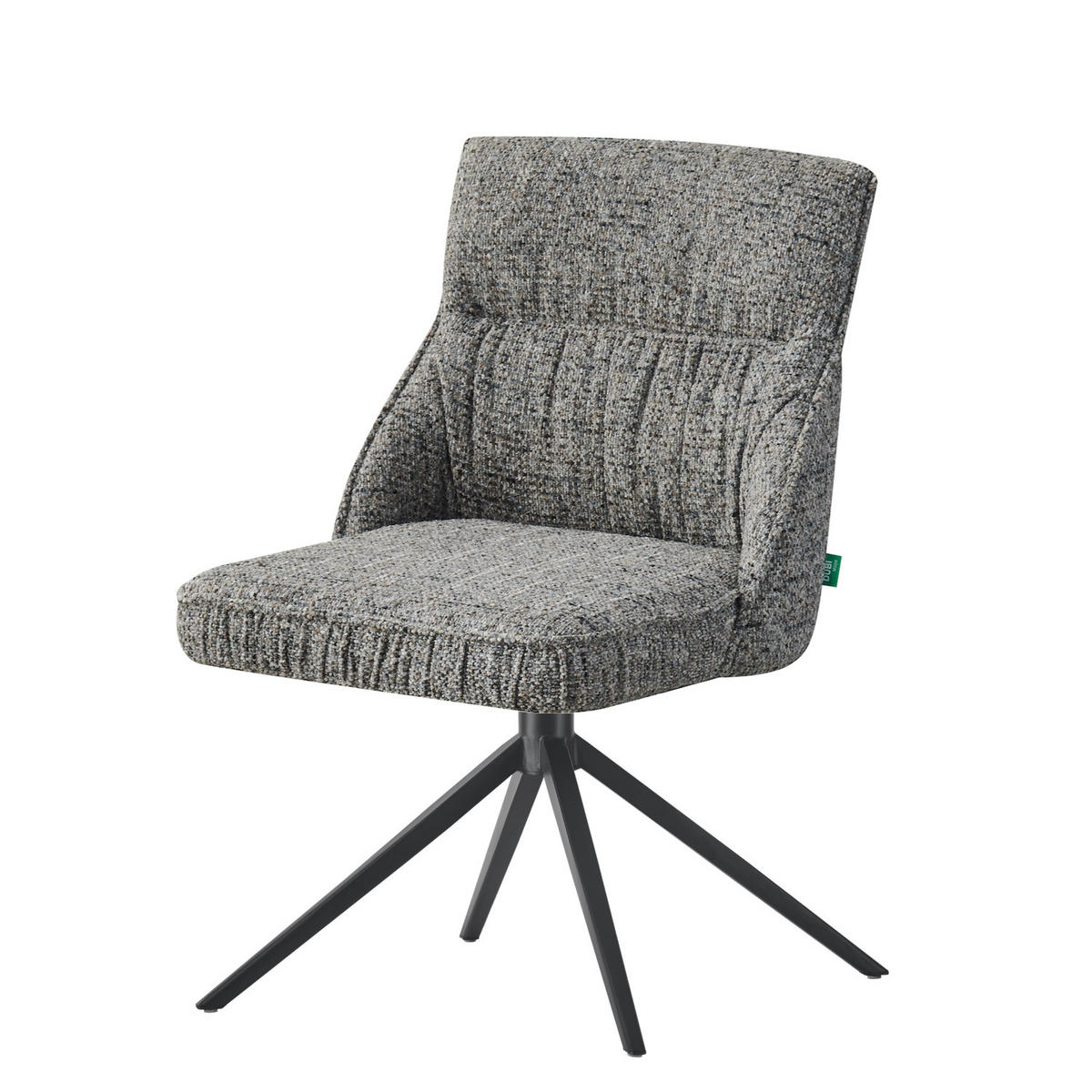 ESSZIMMERSTUHL MIRELA 2er-Set - Dunkelgrau/Schwarz, Textil/Metall (49/84/62cm) - DUBI Möbel
