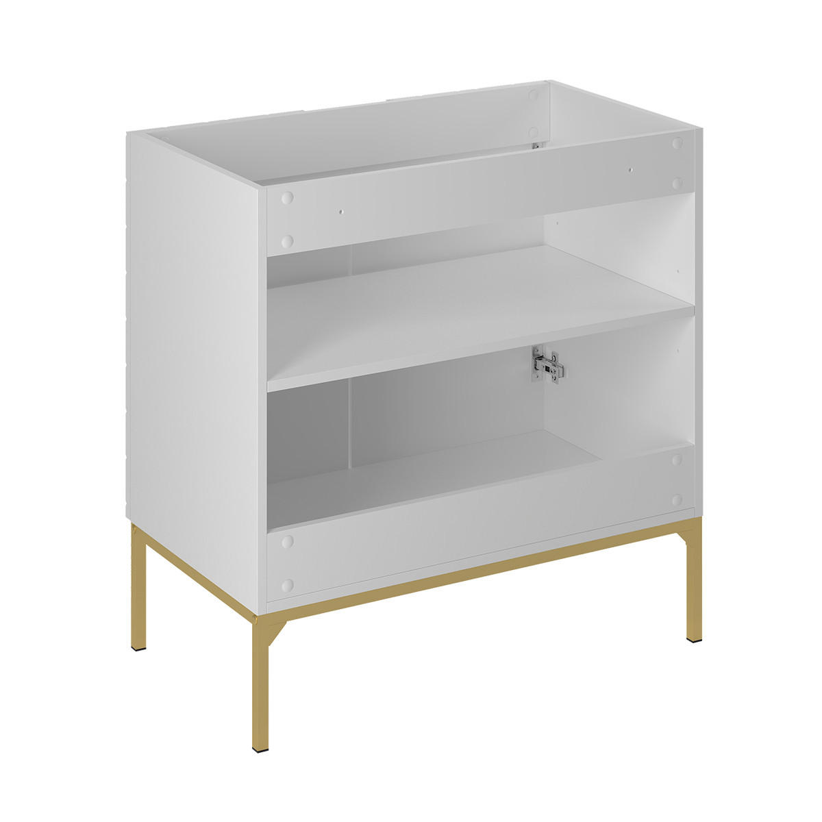 BADMÖBEL Daria 2er-Set Weiß - Weiß, Holzwerkstoff (80/82/45.8cm) - Petits-meubles