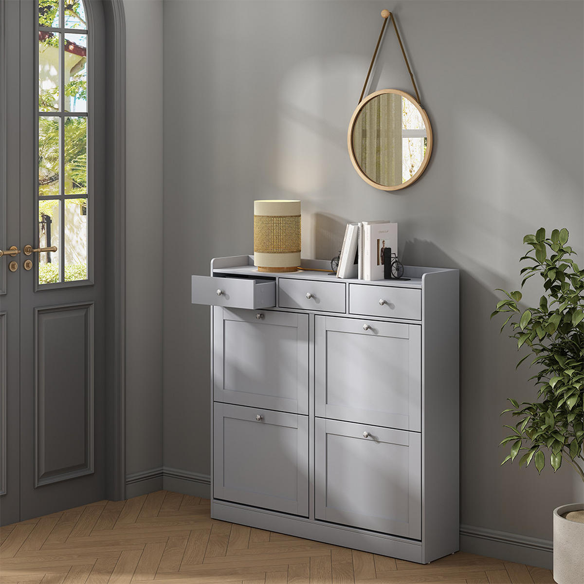 SKLÁPAČ TOPÁNOK Vitto Šedá - sivá, kompozitné drevo (100/99.5/22cm) - Vicco