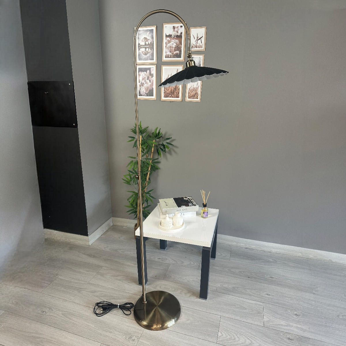 STEHLAMPE Axelor 170 Cm - Schwarz, Metall (30/30/170cm) - Bamyum