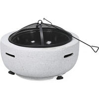 HOLZKOHLENGRILL volkan weiss - Schwarz, Metall (60/40/60cm) - Habitat Garten