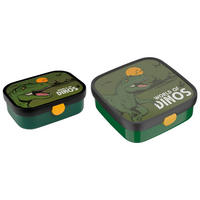 BROTDOSEN-SET Campus (2025) Dino 2er Set - Dunkelgrün, Kunststoff (1/1/1cm) - Mepal