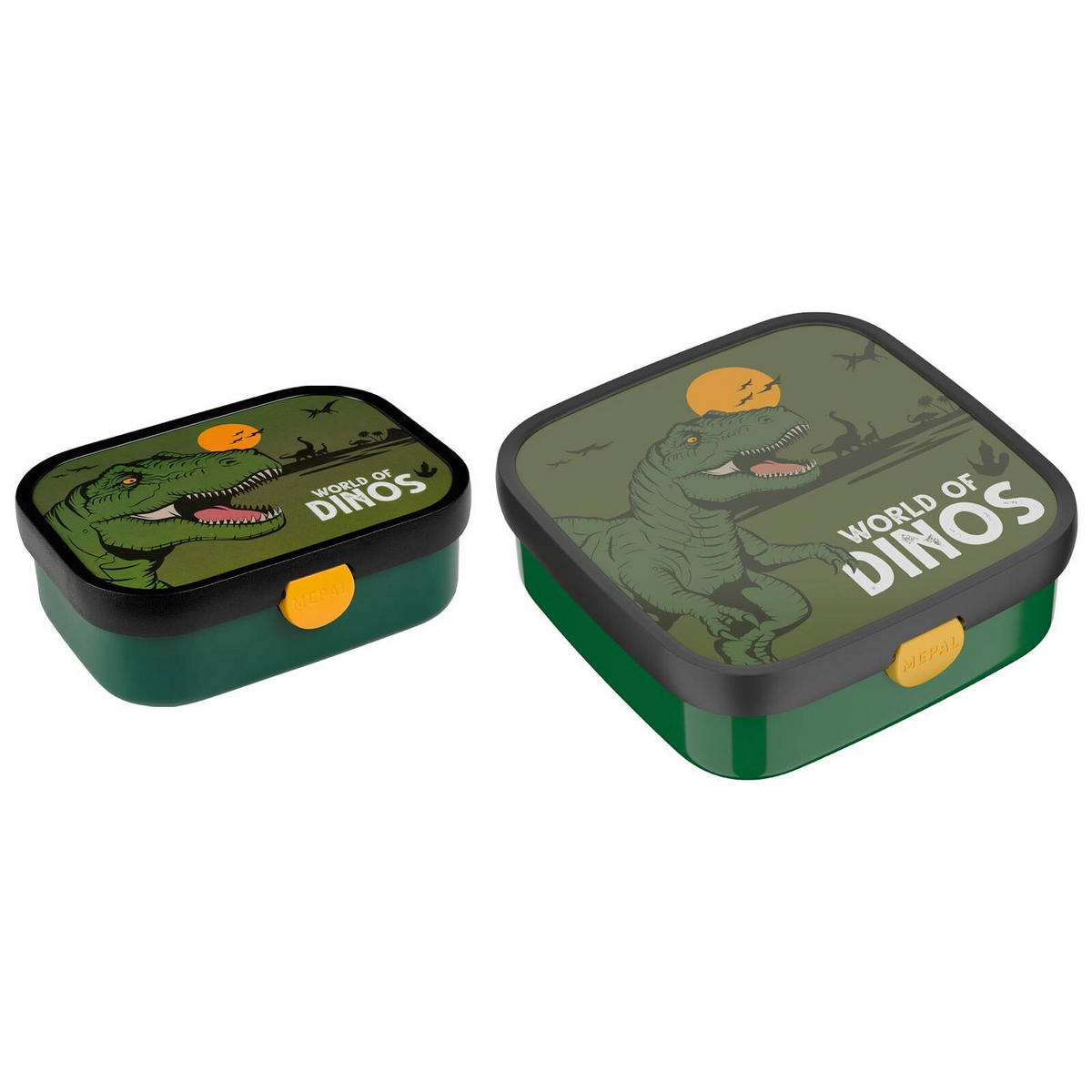 BROTDOSEN-SET Campus (2025) Dino 2er Set - Dunkelgrün, Kunststoff (1/1/1cm) - Mepal