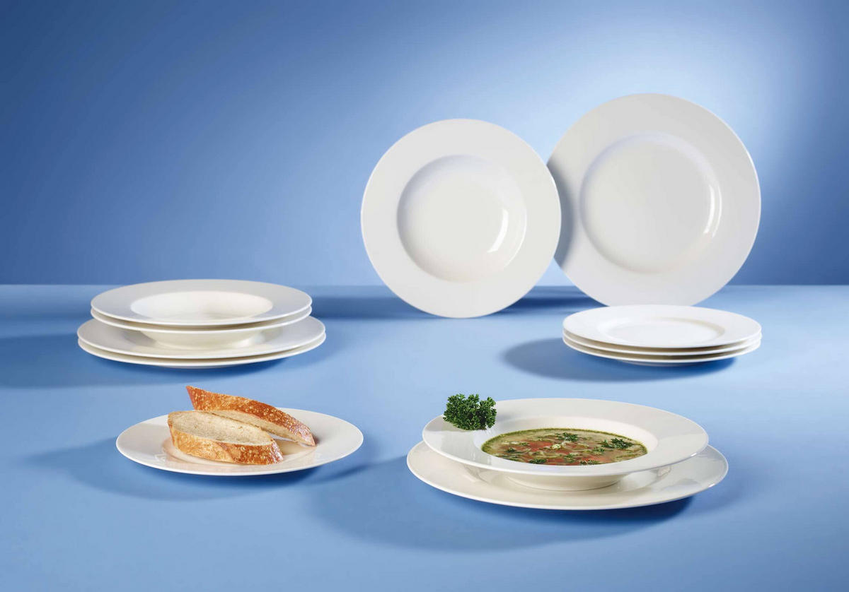 TELLER-SET Wonderful World weiß 12er Set - Weiß, Keramik (36/15/36cm) - Villeroy & Boch