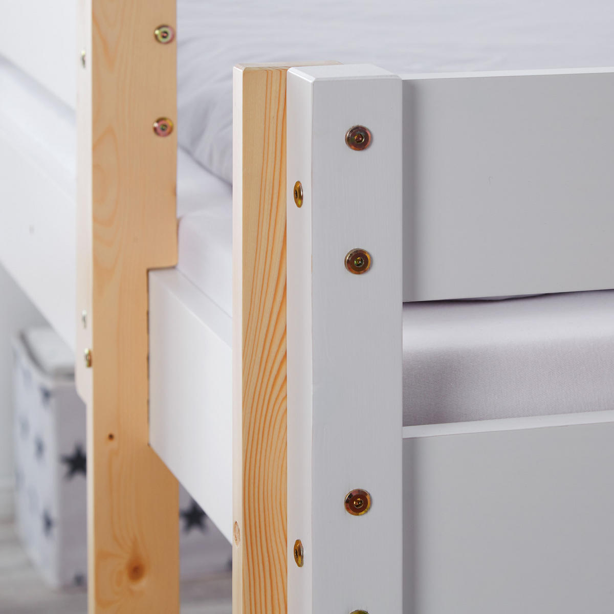 HOCHBETT 90/200 cm mit Lattenrost - Weiß, Holz - Homestyle4u