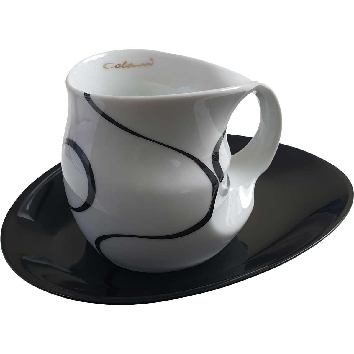 KAFFEE/CAPPUCCINO-TASSE loop black - Goldfarben/Multicolor, Keramik (0.23L) - Luigi Colani Porzellan