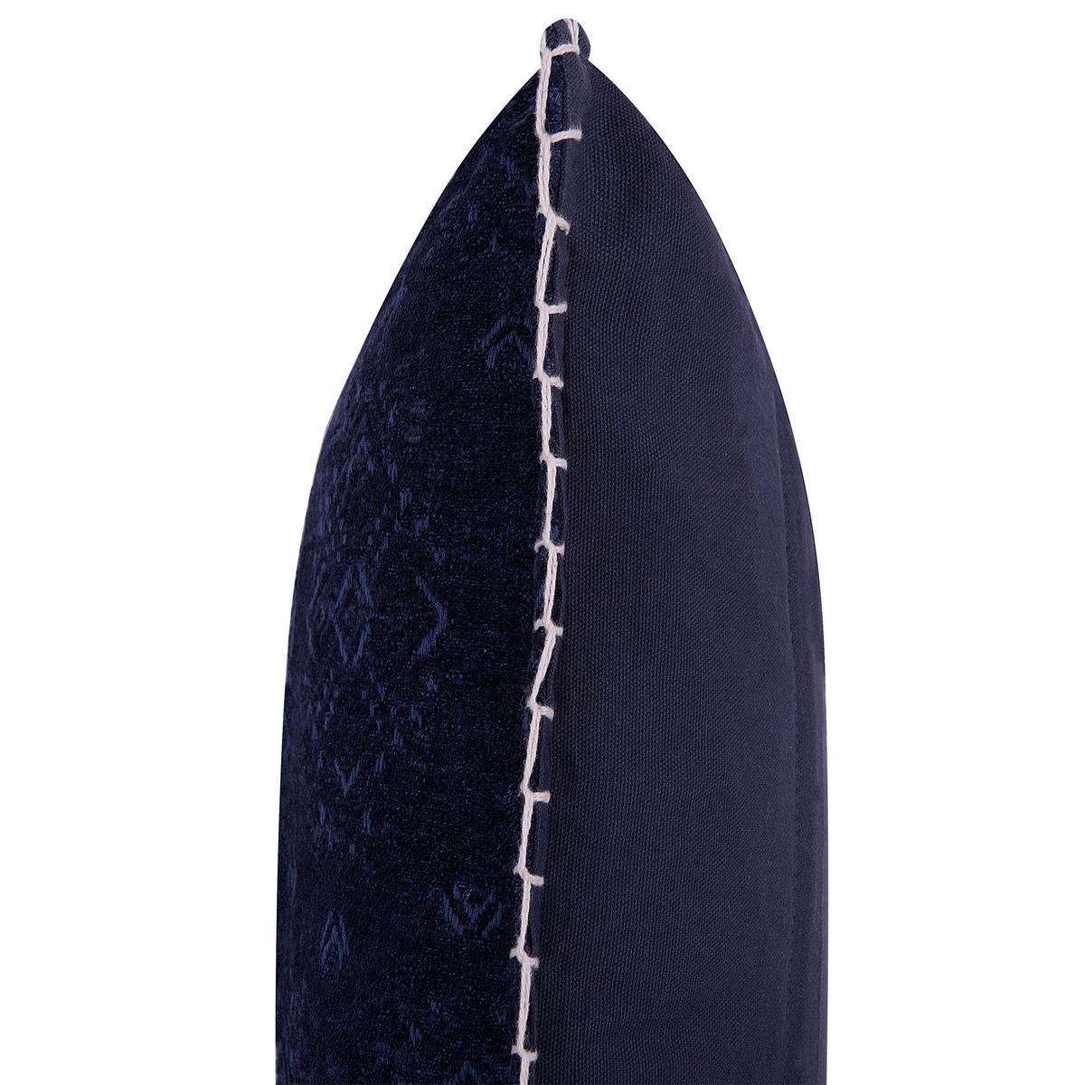 DEKOKISSEN Dunkelblau 45/45 cm Melur - Dunkelblau, Naturmaterialien/Textil (45/45cm) - Beliani