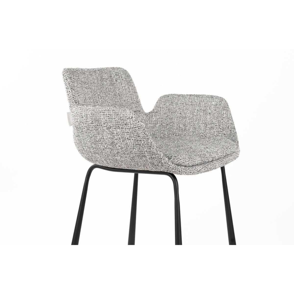 BARHOCKER Brit Rückenlehne 67,5 cm Grau - 2 er Set - Grau, Kunststoff (57/91.5/54cm) - Zuiver