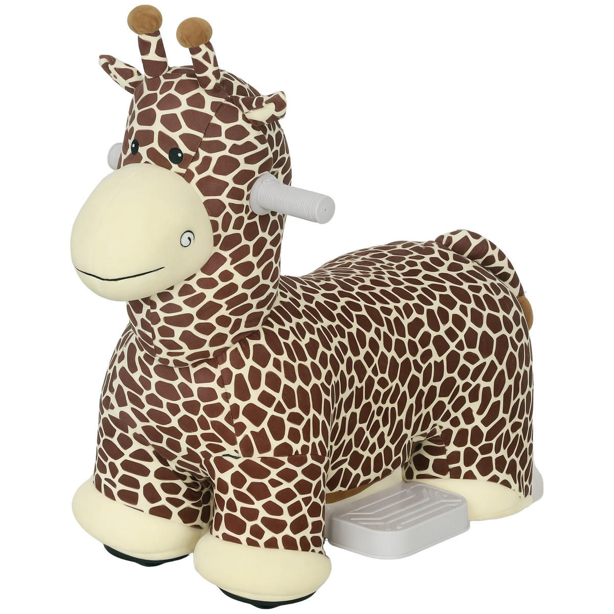 REITGIRAFFE DE-10213 batteriebetrieben mit Musik, leise Räder Braun - Braun, Textil (34/51/74cm) - ComfortXL