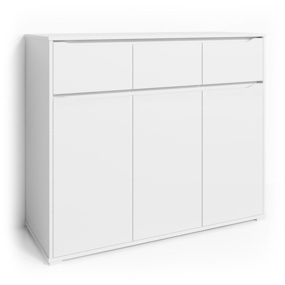 KOMMODE Ruben Weiß 120 x 101.6 cm mit Schubladen - Weiß, Holzwerkstoff (48/101.6/120cm) - Vicco