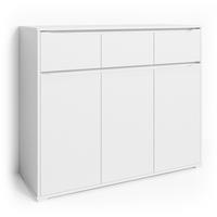KOMMODE Ruben Weiß 120 x 101.6 cm mit Schubladen - Weiß, Holzwerkstoff (48/101.6/120cm) - Vicco