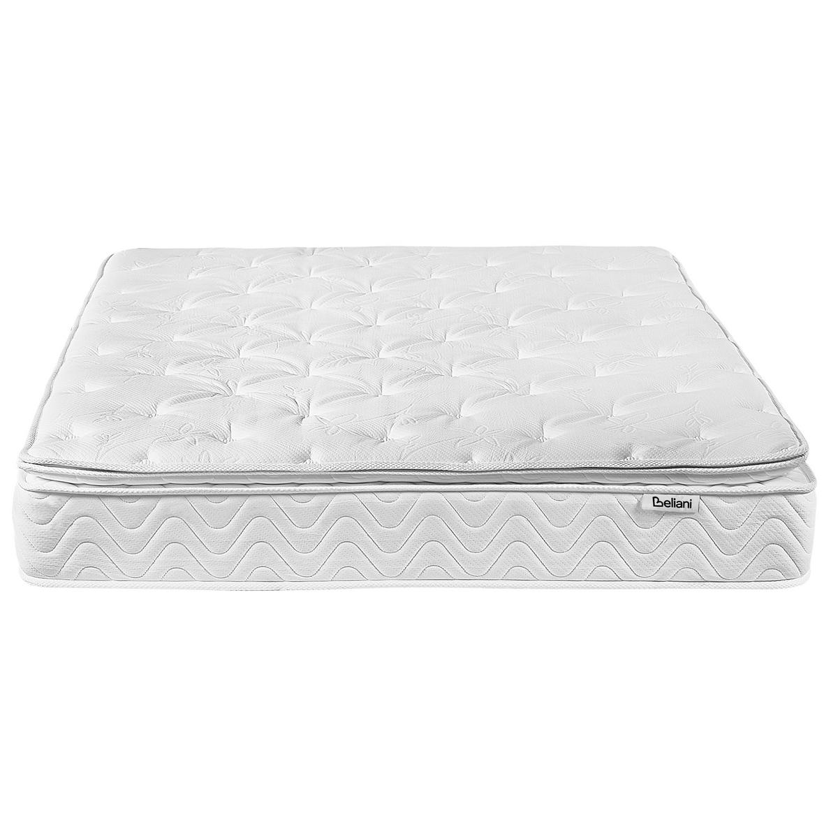 MEMORYSCHAUM-TASCHENFEDERKERNMATRATZE H2/3 Mittel 180/200 cm Luxus - Beige, Textil (180/200cm) - Beliani