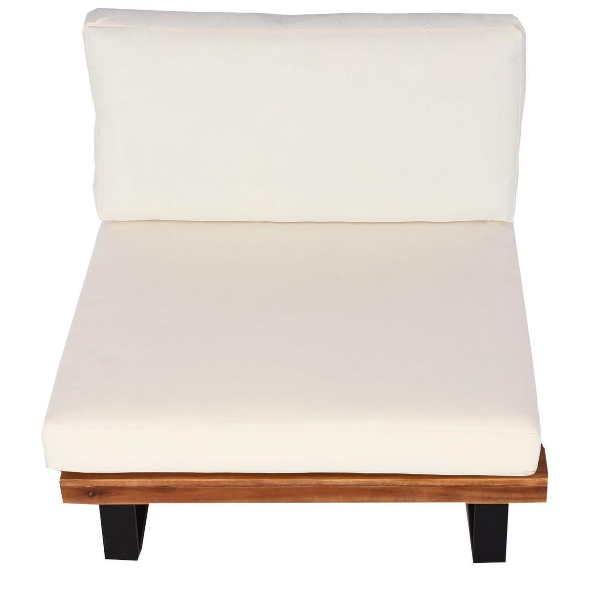 LOUNGESESSEL Garten Braun Cremeweiß - Braun, Holz (82/75/82cm) - PROREGAL