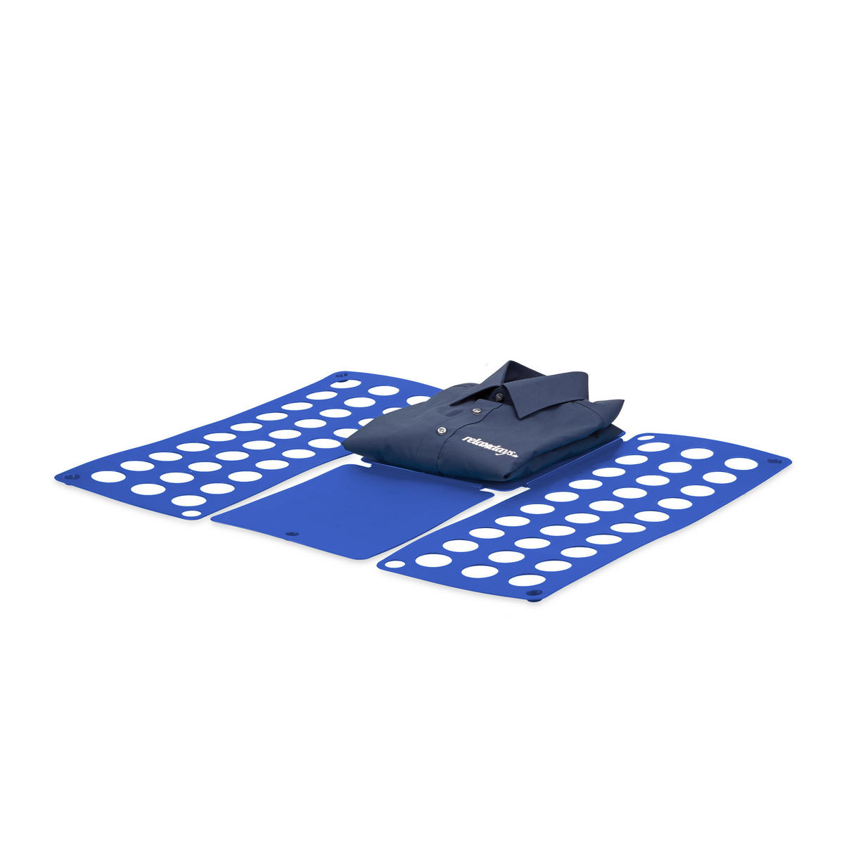 2XFALTBRETT - Dunkelblau, Kunststoff (58.8/70.1/0.2cm) - Relaxdays