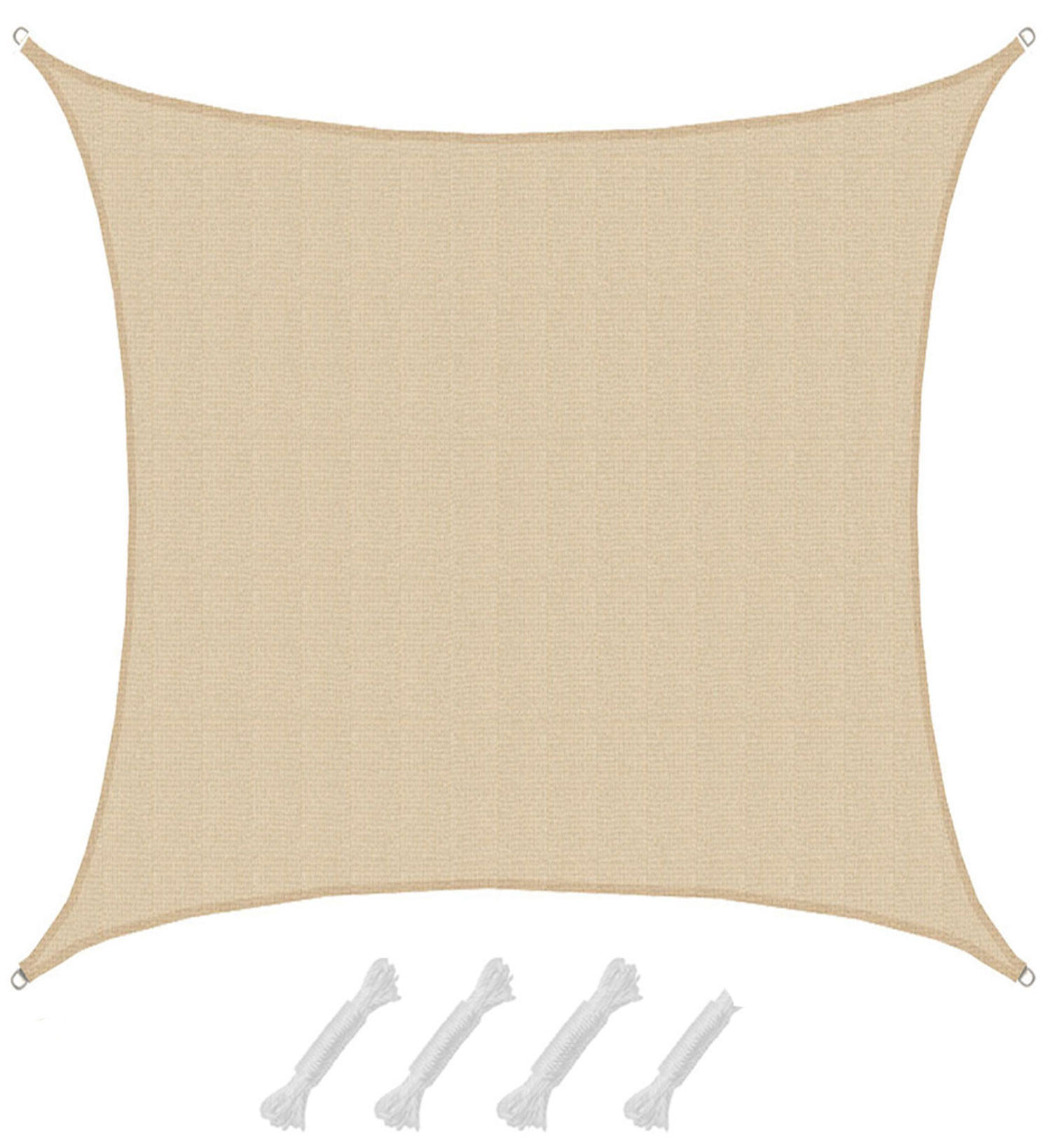 UV-SONNENSEGEL 6/6 m, Viereckig, Wasserdurchlässig, Beige - Beige, Kunststoff (600/600cm) - Amanka