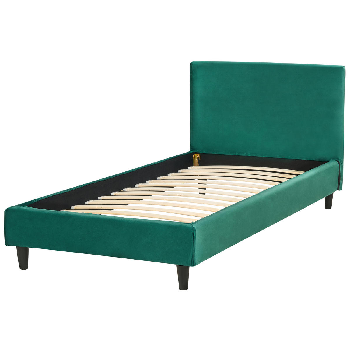 PAT TAPIȚAT 90/200cm verde închis Fitou - verde închis, material textil (90/200cm) - Beliani