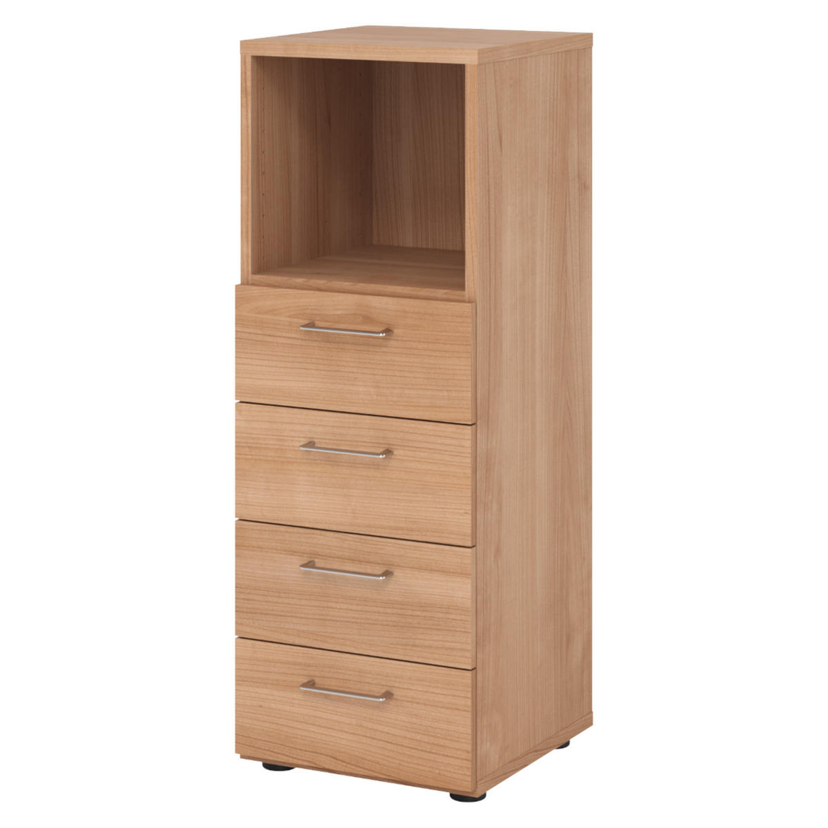 SCHUBLADENSCHRANK - 4 Schübe 42/40/110 cm in Nussbaumfarben - Nussbaumfarben, Holzwerkstoff (40/110/42cm) - bümö